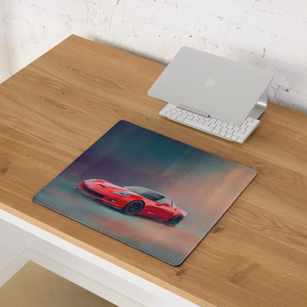 Chevrolet Corvette C6 Inspired Torch Red Rear Desk Mat – High-Precision XL Gaming Mousepad