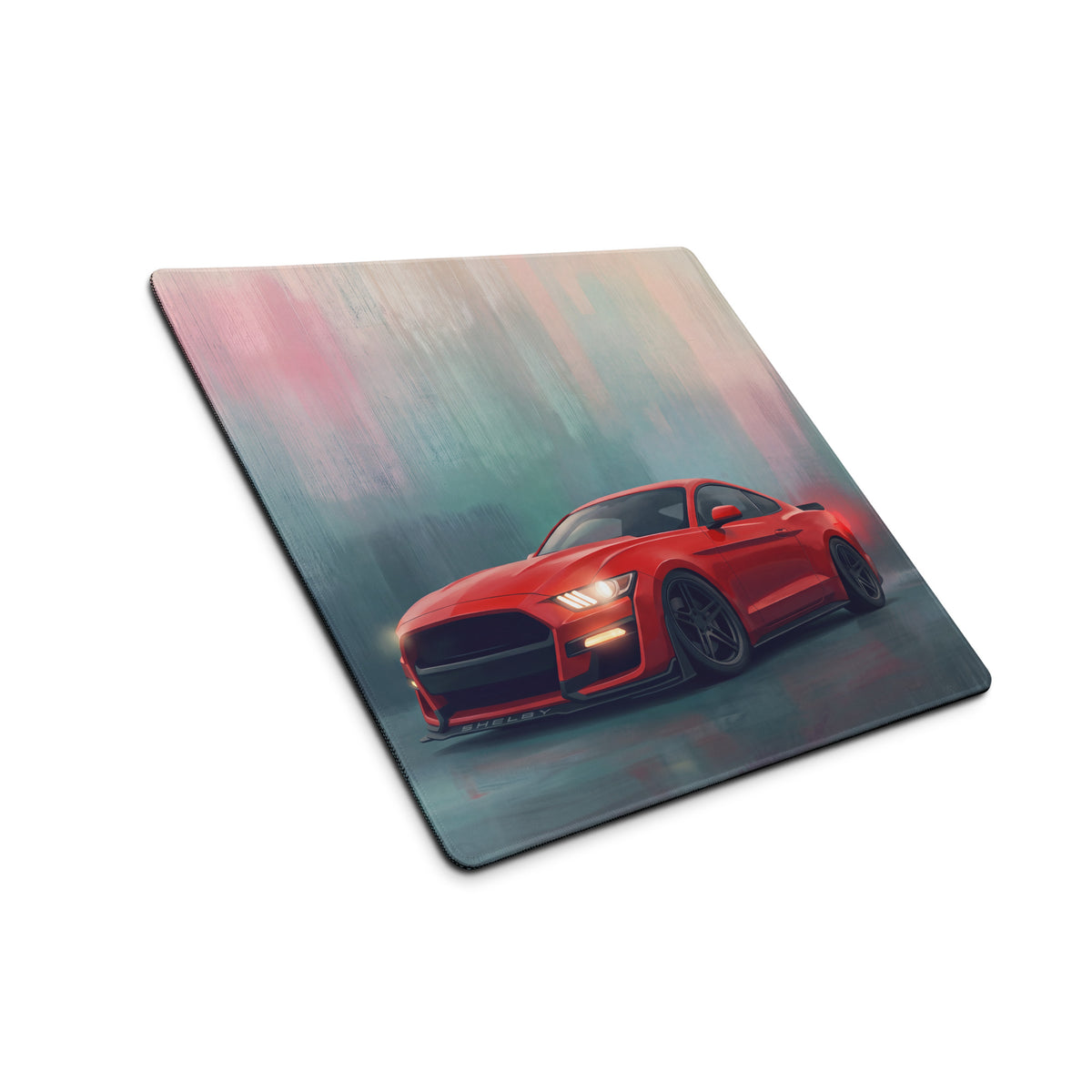 Ford Mustang Inspired Race Red Shelby Desk Pad – Extended Non-Slip PC Mouse Mat