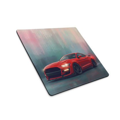 Ford Mustang Inspired Race Red Shelby Desk Pad – Extended Non-Slip PC Mouse Mat