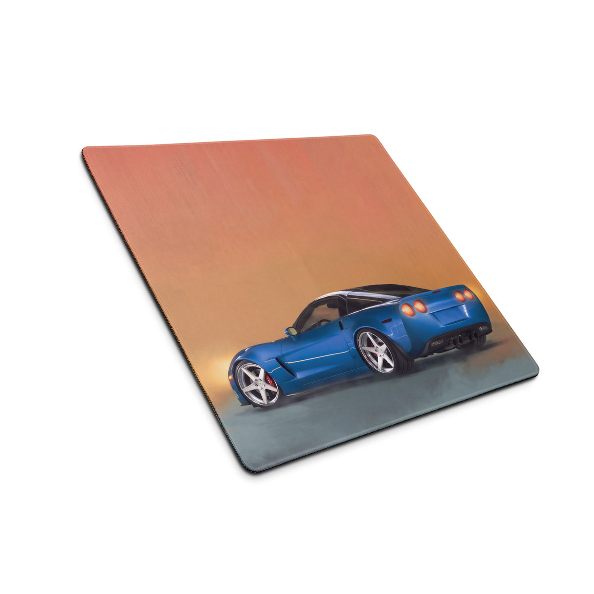 Chevrolet Corvette C6 Inspired Le Mans Blue Desk Mat – Low-Friction Cloth Setup Mousepad