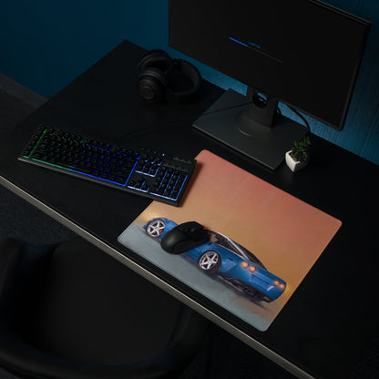 Chevrolet Corvette C6 Inspired Le Mans Blue Desk Mat – Low-Friction Cloth Setup Mousepad
