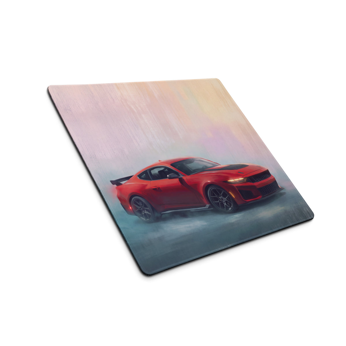 Ford Mustang Inspired Race Red Dark Horse Desk Pad – Extended Non-Slip PC Mouse Mat