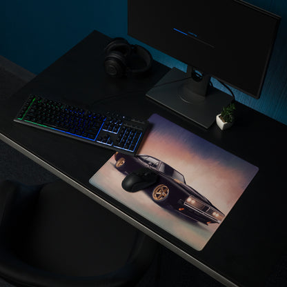Dodge Charger Inspired Midnight Gold Restomod Desk Mat – High-Precision XL Gaming Mousepad