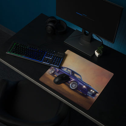 Ford Mustang Inspired Midnight Purple Shelby GT500 Desk Pad – Ultra-Glide Stitched Edge Gaming Mouse Mat