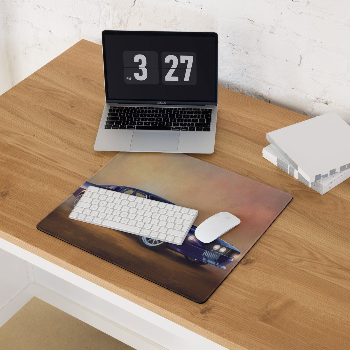 Ford Mustang Inspired Midnight Purple Shelby GT500 Desk Pad – Ultra-Glide Stitched Edge Gaming Mouse Mat