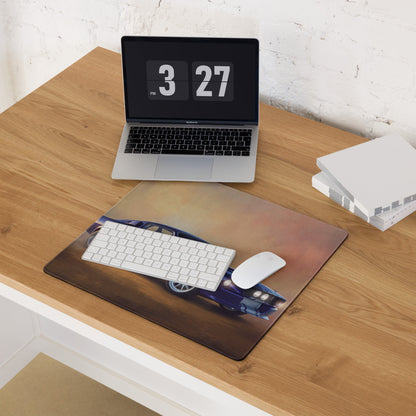 Ford Mustang Inspired Midnight Purple Shelby GT500 Desk Pad – Ultra-Glide Stitched Edge Gaming Mouse Mat