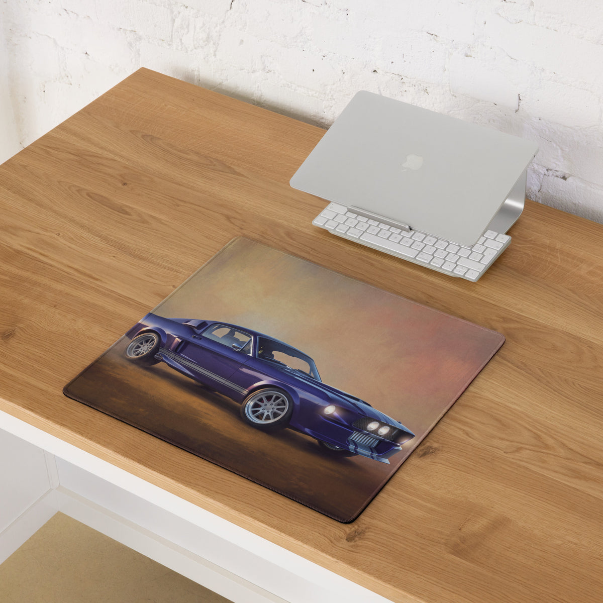 Ford Mustang Inspired Midnight Purple Shelby GT500 Desk Pad – Ultra-Glide Stitched Edge Gaming Mouse Mat