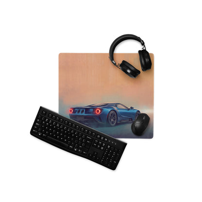 Ford GT Inspired Liquid Blue Rear Desk Pad – Extended Non-Slip PC Mouse Mat