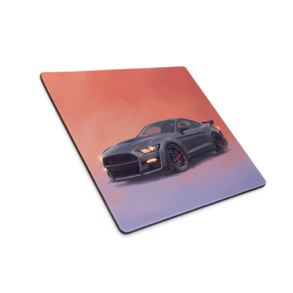 Ford Mustang Inspired Magnetic Metallic Shelby Desk Pad – Ultra-Glide Stitched Edge Gaming Mouse Mat