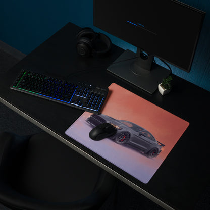 Ford Mustang Inspired Magnetic Metallic Shelby Desk Pad – Ultra-Glide Stitched Edge Gaming Mouse Mat