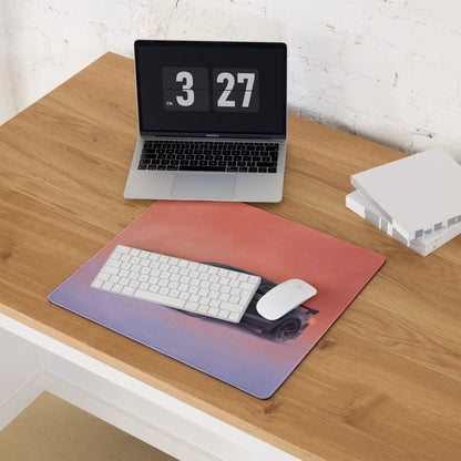 Ford Mustang Inspired Magnetic Metallic Shelby Desk Pad – Ultra-Glide Stitched Edge Gaming Mouse Mat