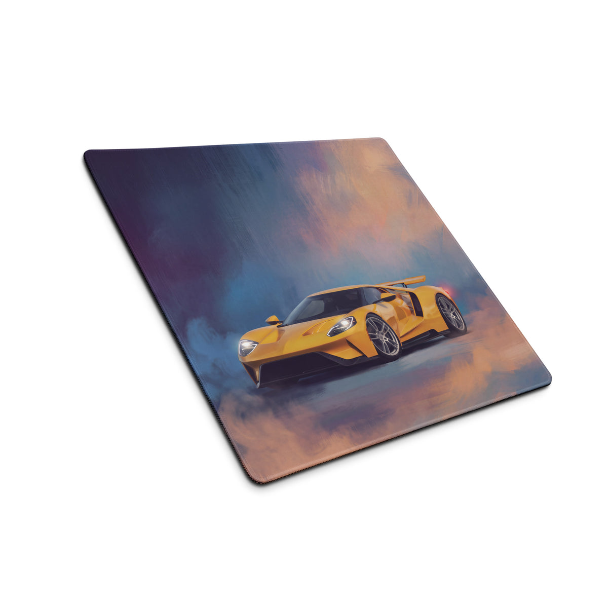 Ford GT Inspired Triple Yellow Aerodynamic Desk Mat – Low-Friction Cloth Setup Mousepad