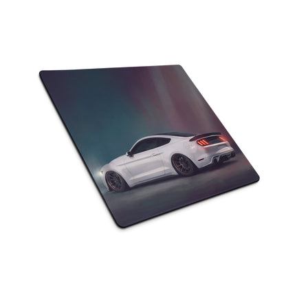 Ford Mustang Inspired Oxford White Stance Desk Pad – Extended Non-Slip PC Mouse Mat