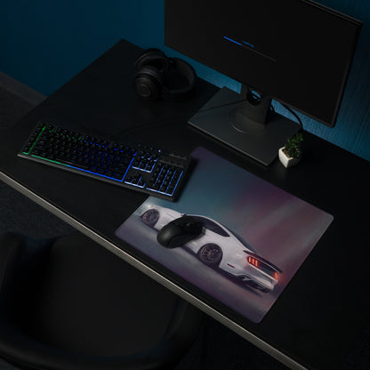 Ford Mustang Inspired Oxford White Stance Desk Pad – Extended Non-Slip PC Mouse Mat