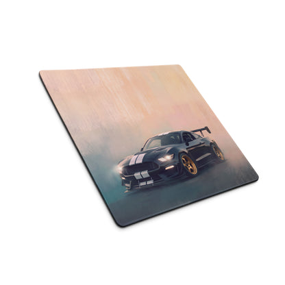 Ford Mustang Inspired Shadow Black Gold Rim Desk Mat – High-Precision XL Gaming Mousepad