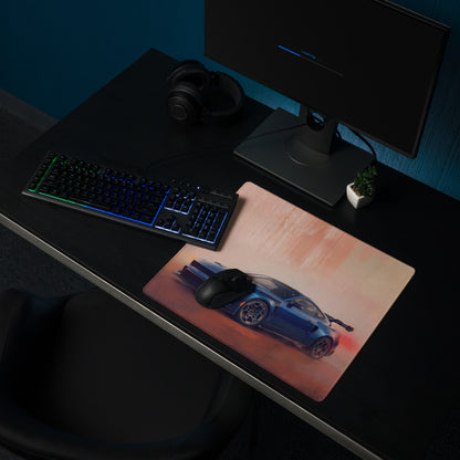 Ford Mustang Inspired Performance Blue GTD Apex Desk Mat – Low-Friction Cloth Setup Mousepad