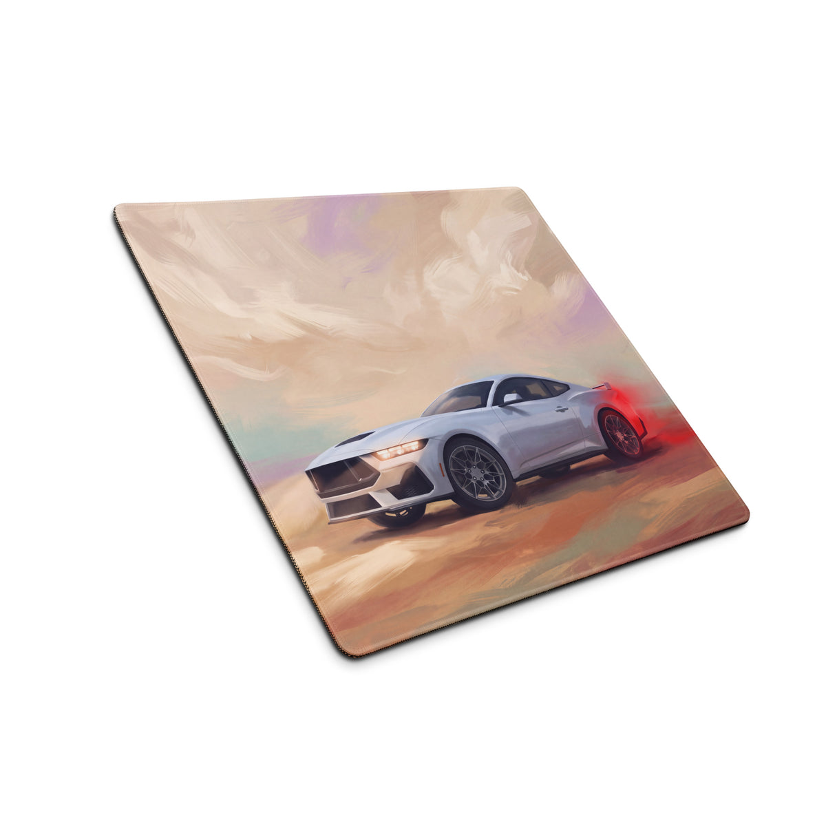 Ford Mustang Inspired Oxford White S650 Desk Pad – Ultra-Glide Stitched Edge Gaming Mouse Mat