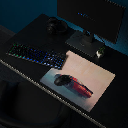 Dodge Challenger Inspired TorRed T/A Stripe Desk Mat – Low-Friction Cloth Setup Mousepad
