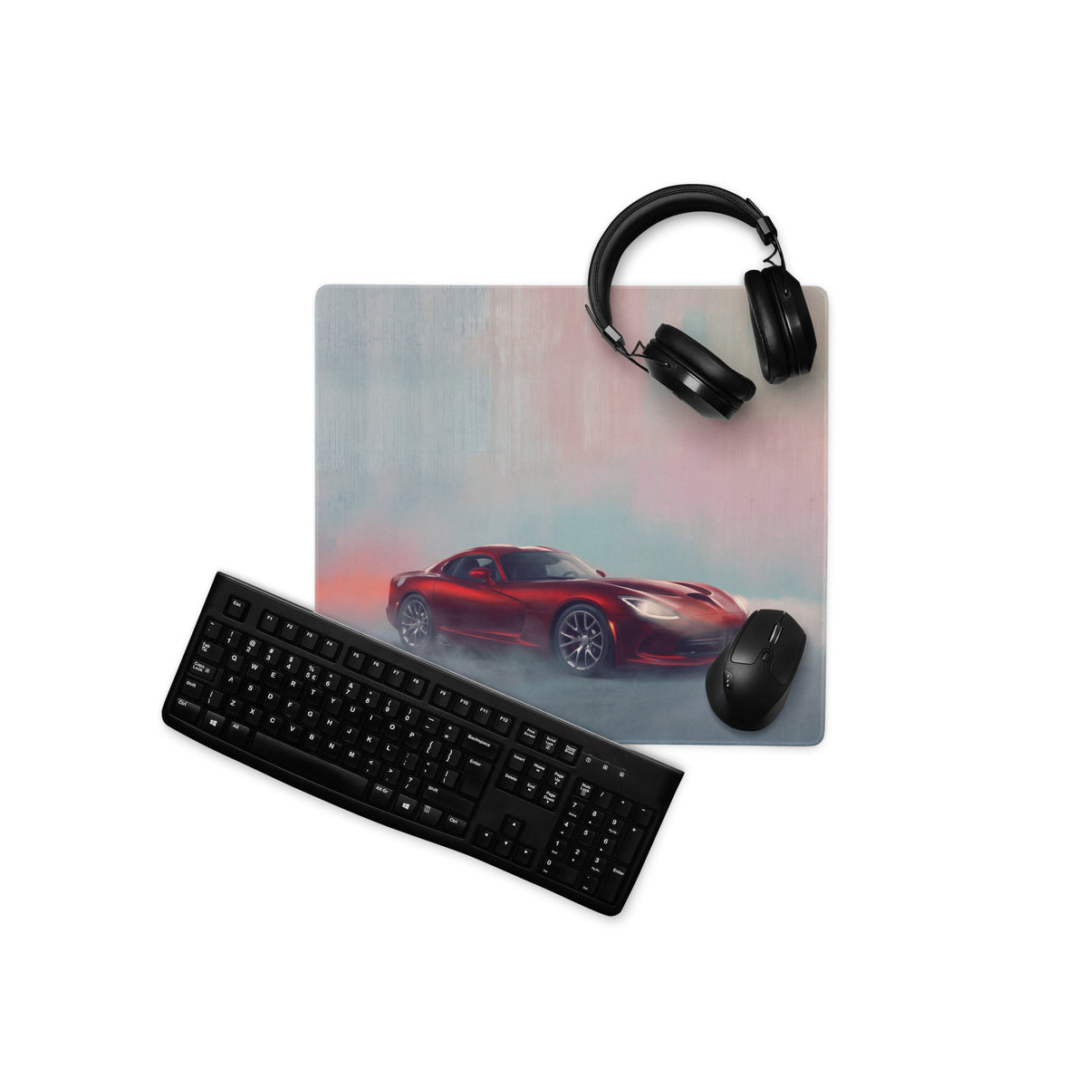 Dodge Viper Inspired Stryker Red Front Desk Mat – High-Precision XL Gaming Mousepad
