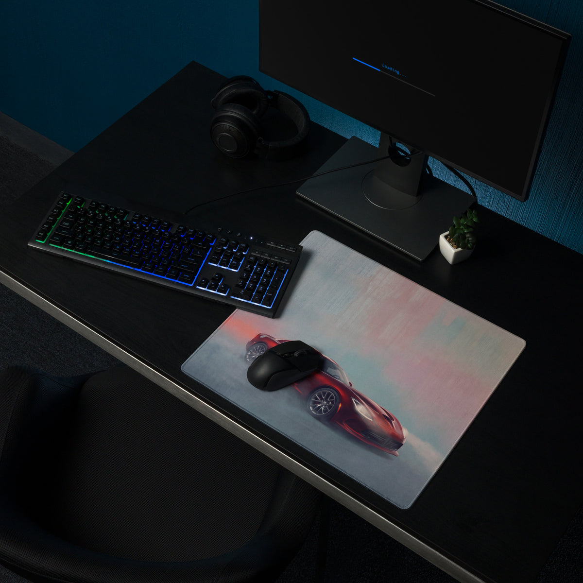 Dodge Viper Inspired Stryker Red Front Desk Mat – High-Precision XL Gaming Mousepad