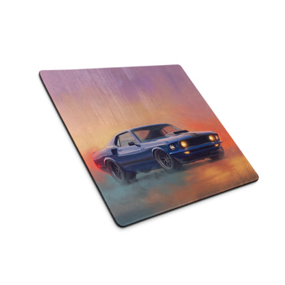 Ford Mustang Inspired Acapulco Blue Mach 1 Desk Pad – Ultra-Glide Stitched Edge Gaming Mouse Mat