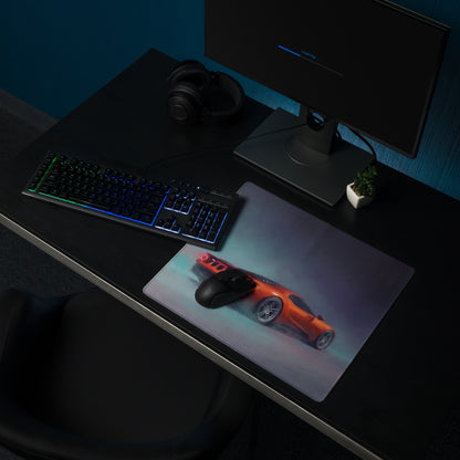 Ford GT Inspired Competition Orange Rear Desk Mat – Low-Friction Cloth Setup Mousepad