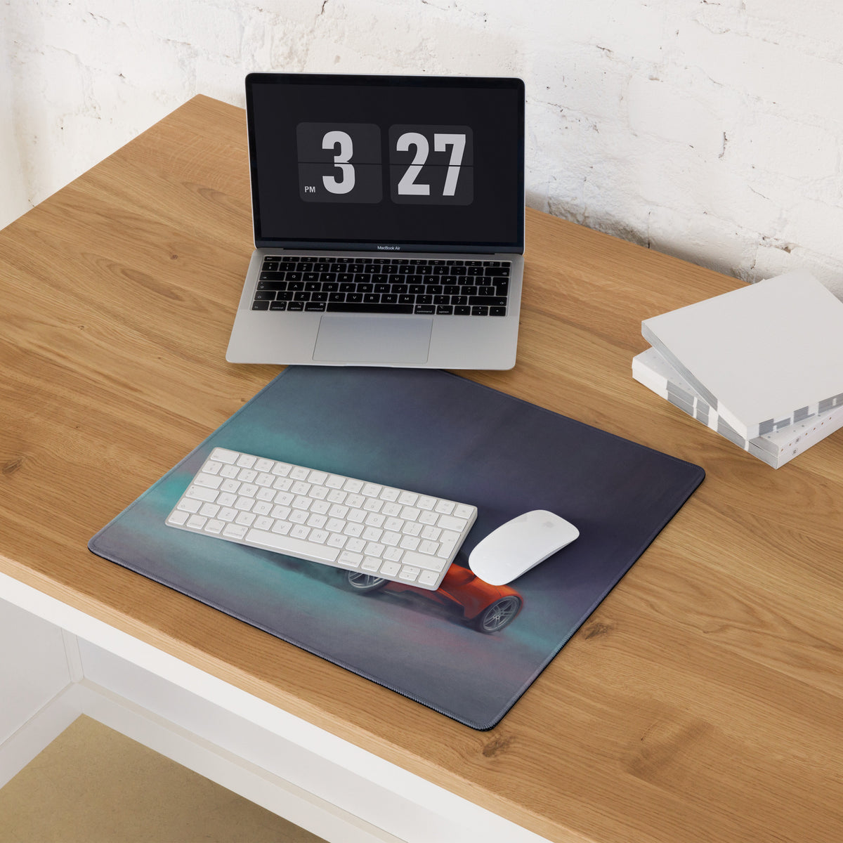 Ford GT Inspired Competition Orange Rear Desk Mat – Low-Friction Cloth Setup Mousepad