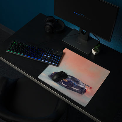 Ford Mustang Inspired Performance Blue GT3 Desk Pad – Extended Non-Slip PC Mouse Mat