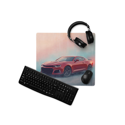 Chevrolet Camaro Inspired Crimson ZL1 Desk Mat – High-Precision XL Gaming Mousepad