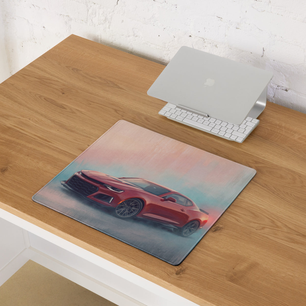 Chevrolet Camaro Inspired Crimson ZL1 Desk Mat – High-Precision XL Gaming Mousepad