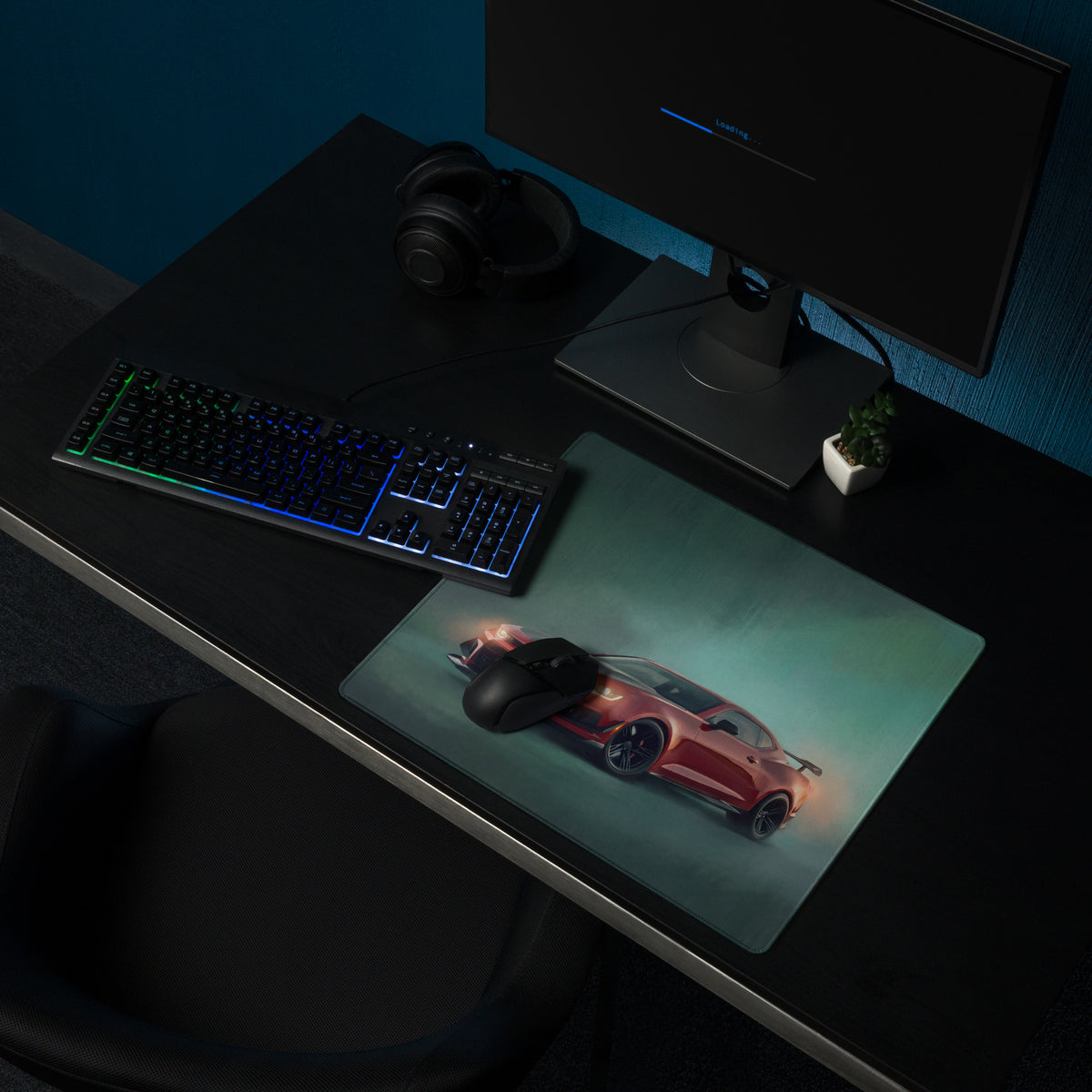 Chevrolet Camaro Inspired Red Hot ZL1 Desk Pad – Extended Non-Slip PC Mouse Mat