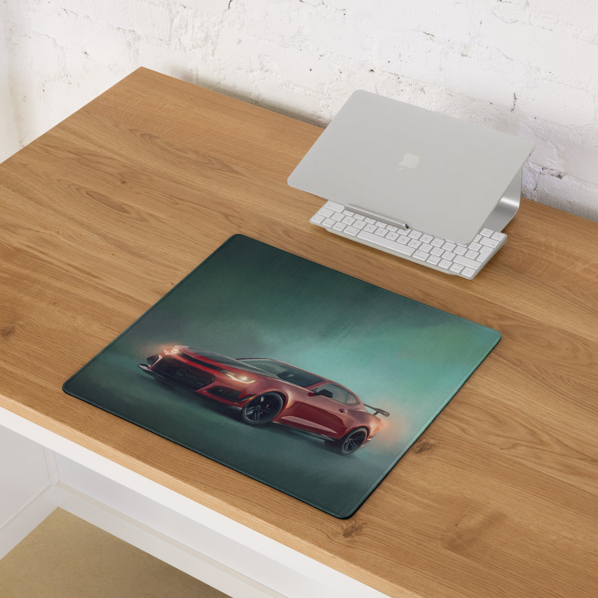 Chevrolet Camaro Inspired Red Hot ZL1 Desk Pad – Extended Non-Slip PC Mouse Mat