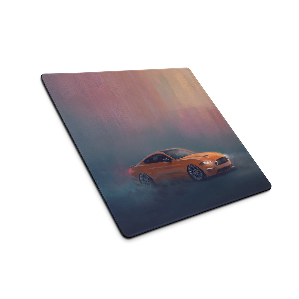 Ford Mustang Inspired Twister Orange Drift Desk Mat – High-Precision XL Gaming Mousepad