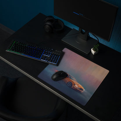 Ford Mustang Inspired Twister Orange Drift Desk Mat – High-Precision XL Gaming Mousepad