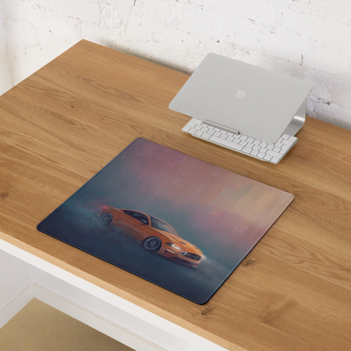 Ford Mustang Inspired Twister Orange Drift Desk Mat – High-Precision XL Gaming Mousepad