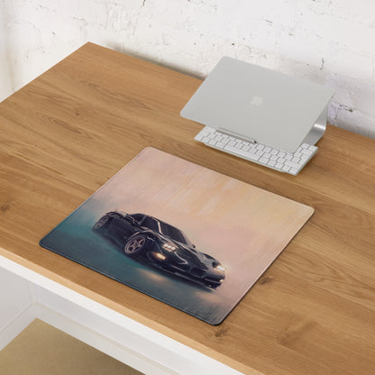 Chevrolet Corvette C5 Inspired Midnight Stealth Desk Pad – Ultra-Glide Stitched Edge Gaming Mouse Mat