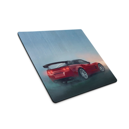 Chevrolet Corvette C6 Inspired Victory Red Wing Desk Mat – Low-Friction Cloth Setup Mousepad