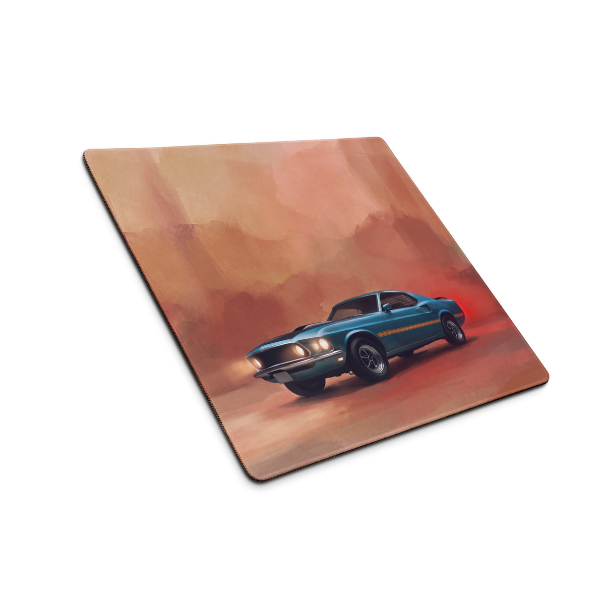 Ford Mustang Inspired Classic Teal Mach 1 Desk Mat – High-Precision XL Gaming Mousepad