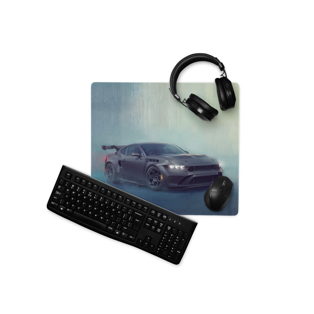 Ford Mustang Inspired Dark Matter GTD Carbon Desk Mat – High-Precision XL Gaming Mousepad