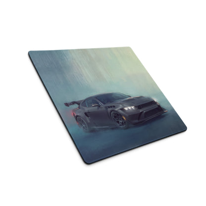 Ford Mustang Inspired Dark Matter GTD Carbon Desk Mat – High-Precision XL Gaming Mousepad
