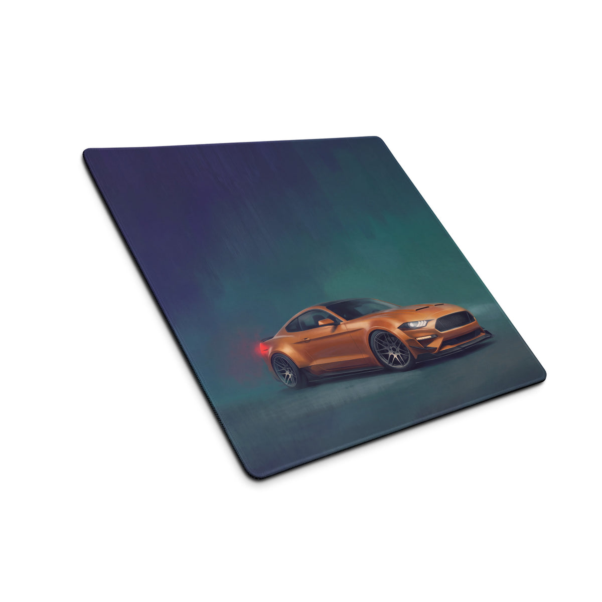 Ford Mustang Inspired Orange Fury Drift Desk Mat – High-Precision XL Gaming Mousepad