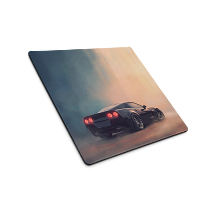 Chevrolet Corvette C6 Inspired Midnight Stealth Rear Desk Mat – Low-Friction Cloth Setup Mousepad