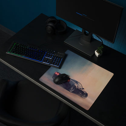 Chevrolet Corvette C6 Inspired Midnight Stealth Rear Desk Mat – Low-Friction Cloth Setup Mousepad