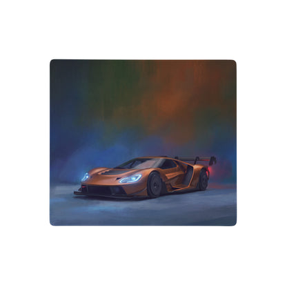 Glossy orange ford gt inspired copper apex desk pad with ultra-glide stitched edge for gaming mouse precision