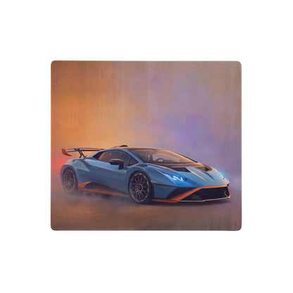 Blue and orange lamborghini huracán sto inspired gulf edition extended non slip desk pad with smoky sports car design
