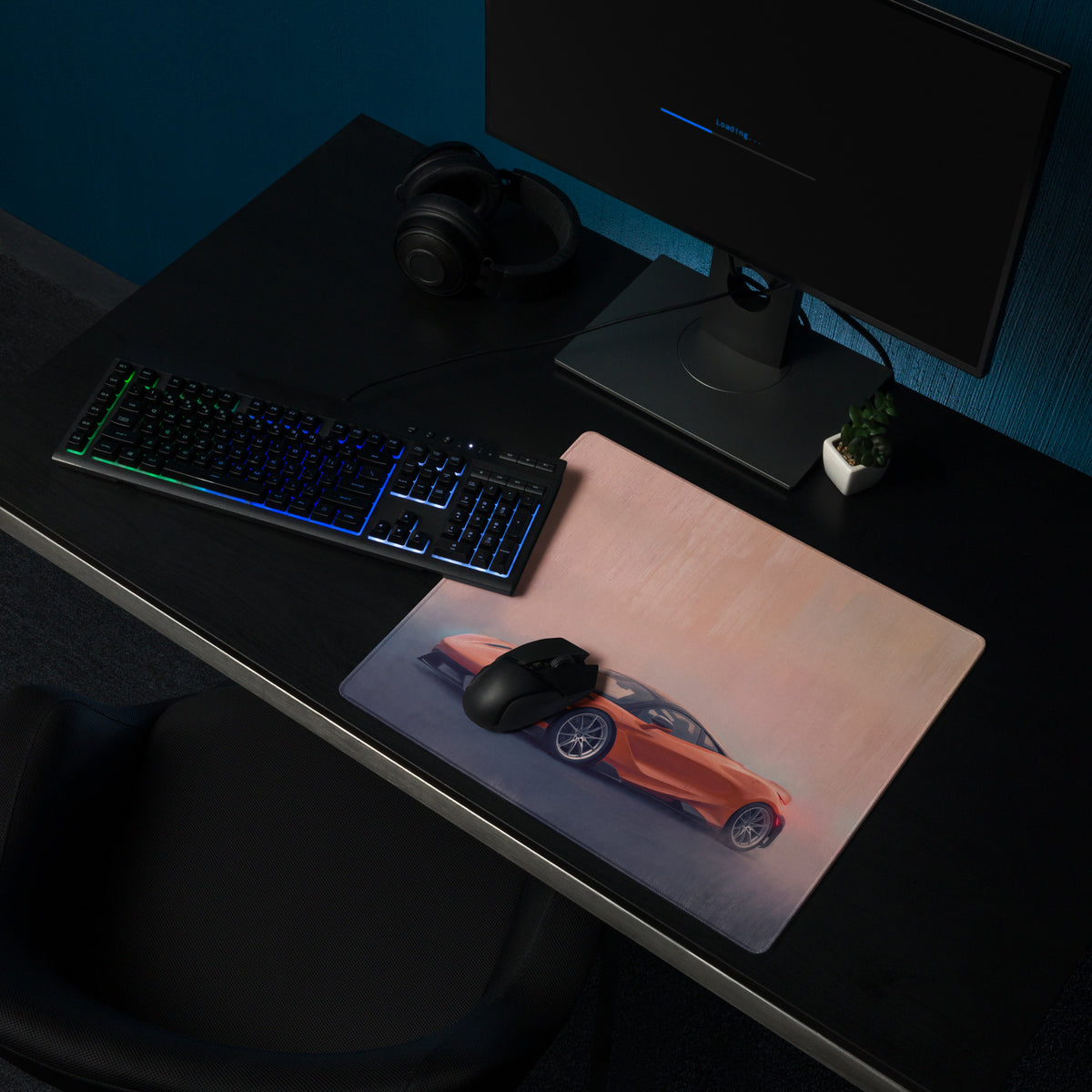 McLaren 765LT Inspired Gaming Mouse Pad – Orange Supercar Extended Desk Mat