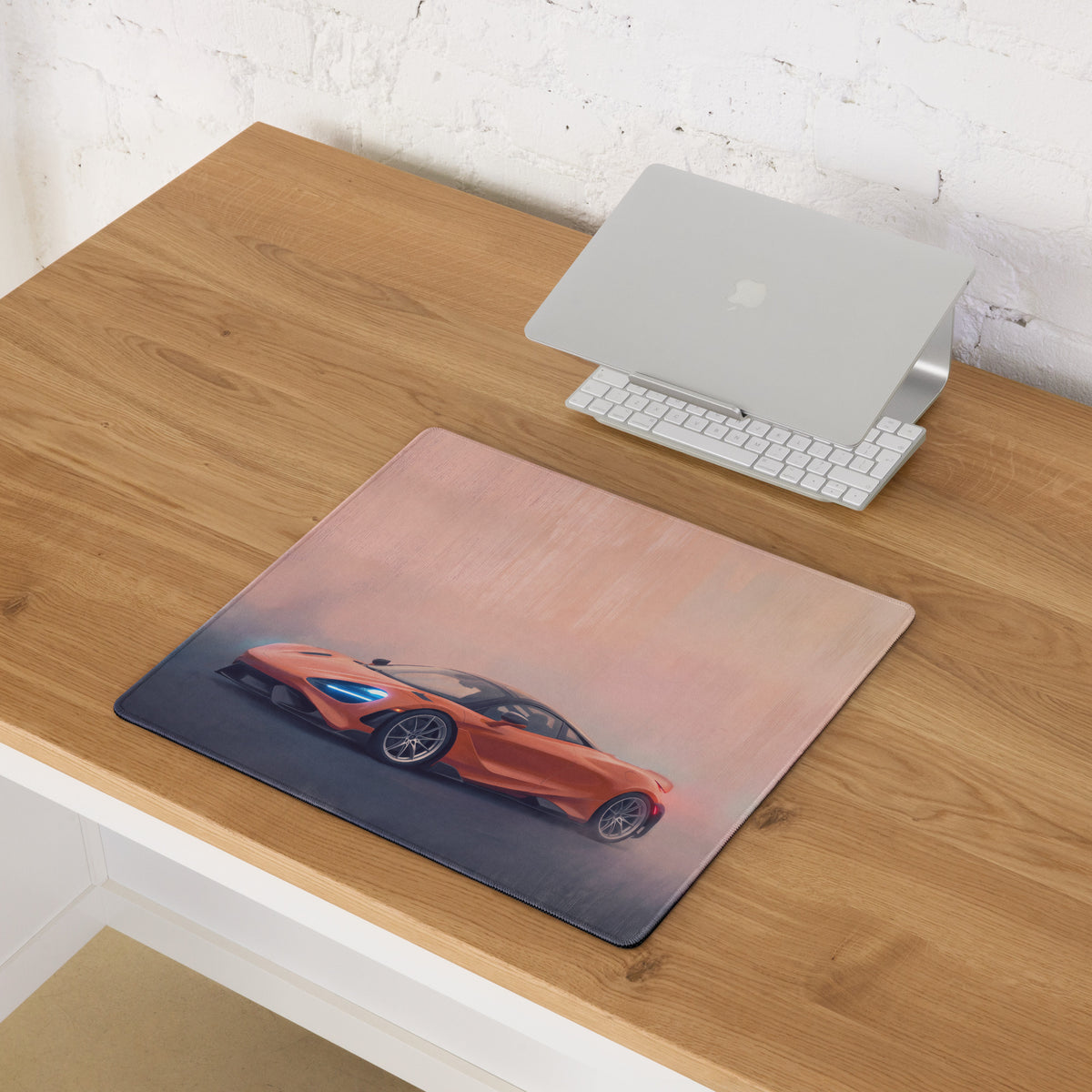 McLaren 765LT Inspired Gaming Mouse Pad – Orange Supercar Extended Desk Mat