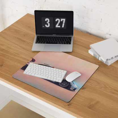 Porsche 911 GT3 RS Inspired Gaming Mouse Pad – White Sports Car Extended Desk Mat