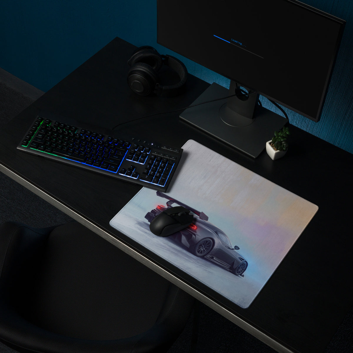 Aston Martin Vulcan Inspired Gaming Mouse Pad – Gray Supercar Extended Desk Mat