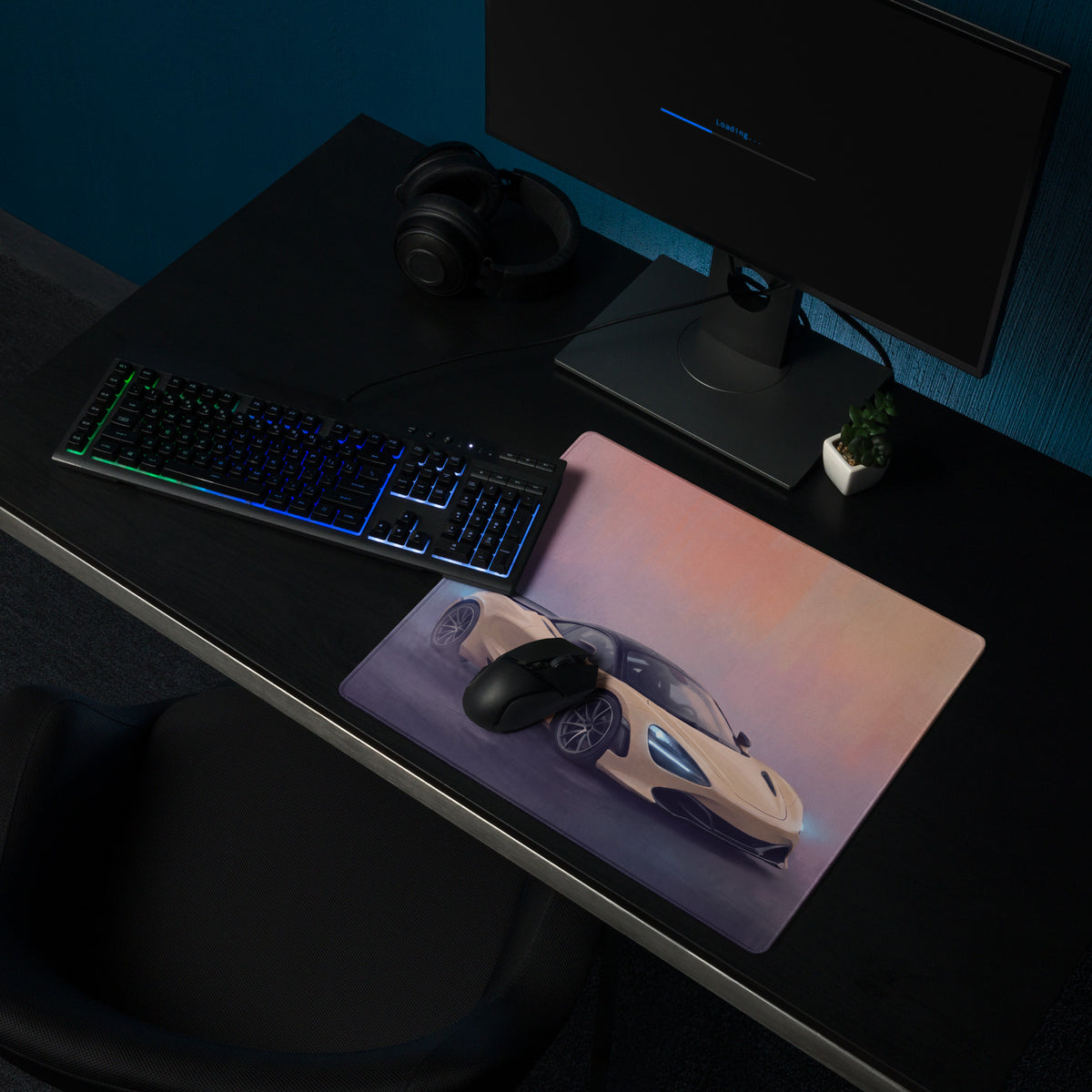 McLaren 720S Inspired Gaming Mouse Pad – Champagne Supercar Extended Desk Mat